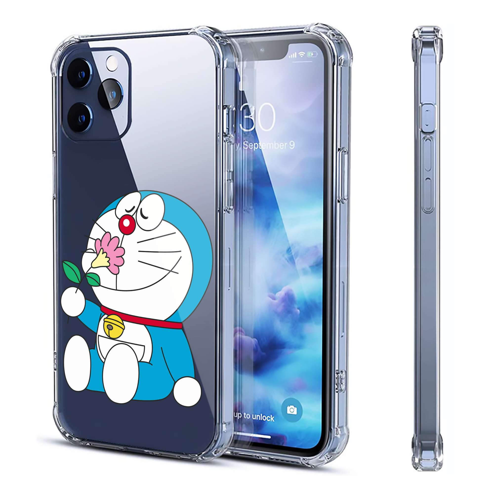 （画像用） ドラえもん Doraemon 【iPhone 12シリーズ対応】透明スマホケース（クリアソフトケース）